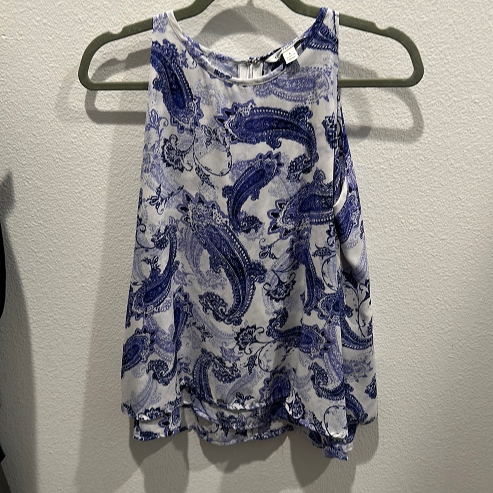 Blue Paisley Tank